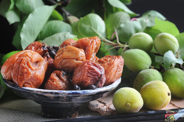 Japanese umeboshi sour plums