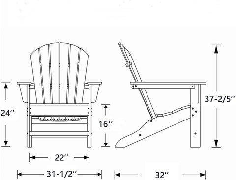 Palmer Henley Adirondack Chair Dimensions - Classic