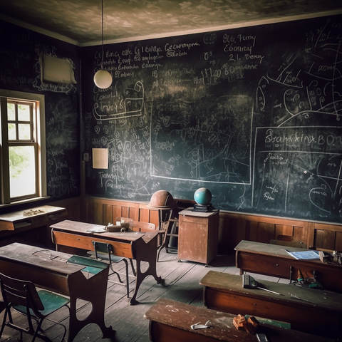 old dusty classroom