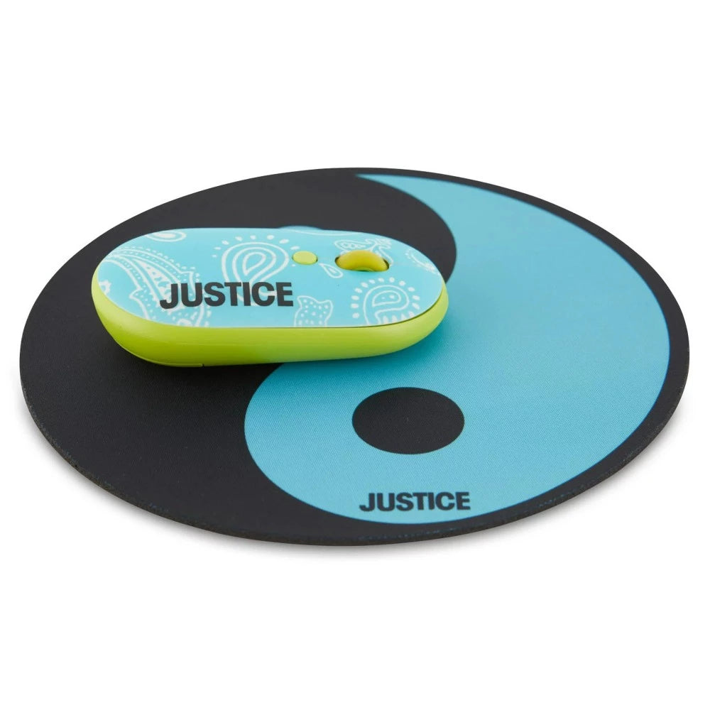 Justice Optical Mouse with Nano USB Receiver and Mousepad