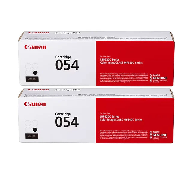 Canon 054 Black Standard Yield Toner Cartridge (3024C001), 2 Packs