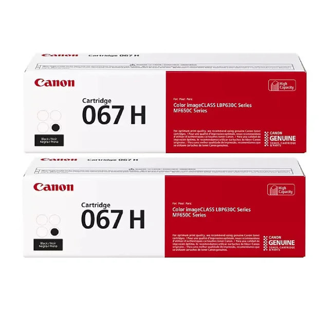 Canon 067 H Black High Yield Toner Cartridge 2-Pack (5106C001)