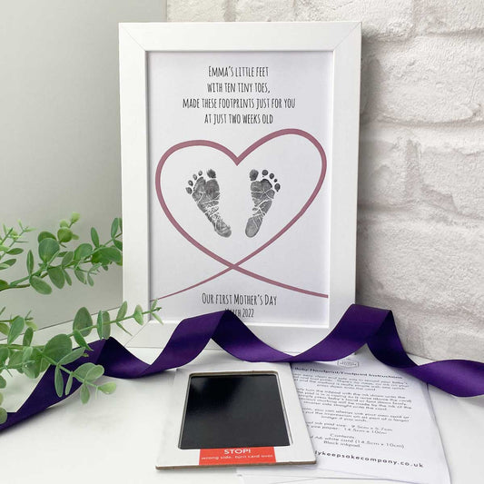 Personalised Baby Footprint Father's Day Framed Print + Ink Kit – The  Lovely Keepsake Company