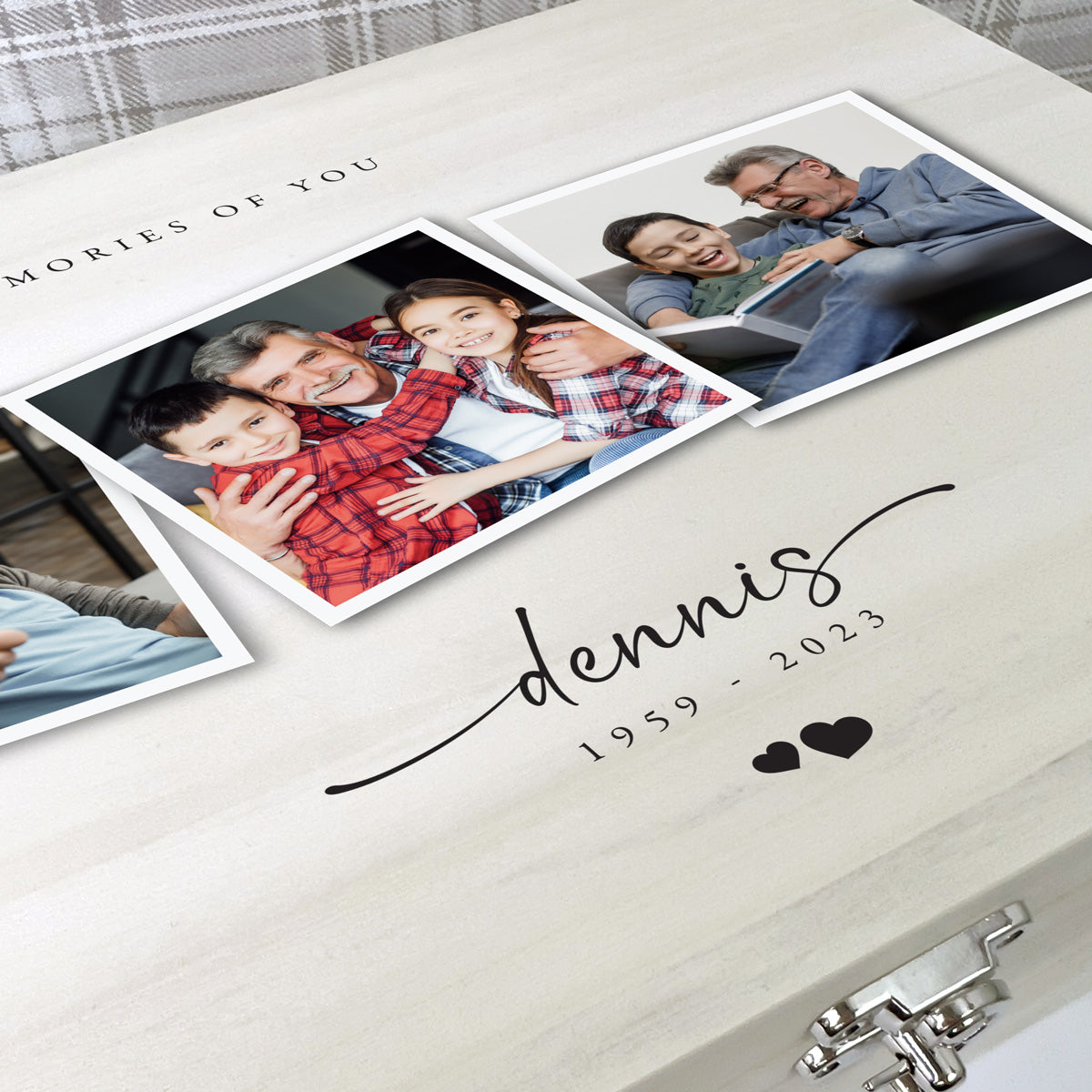 Personalised Large 34cm Luxury Memorial Photo Keepsake Memory Box