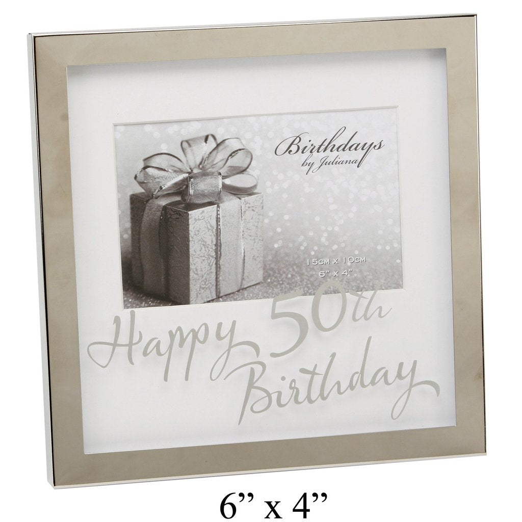 'Happy Milestone Birthday' Mirror Print Box Photo Frame - Various Ages