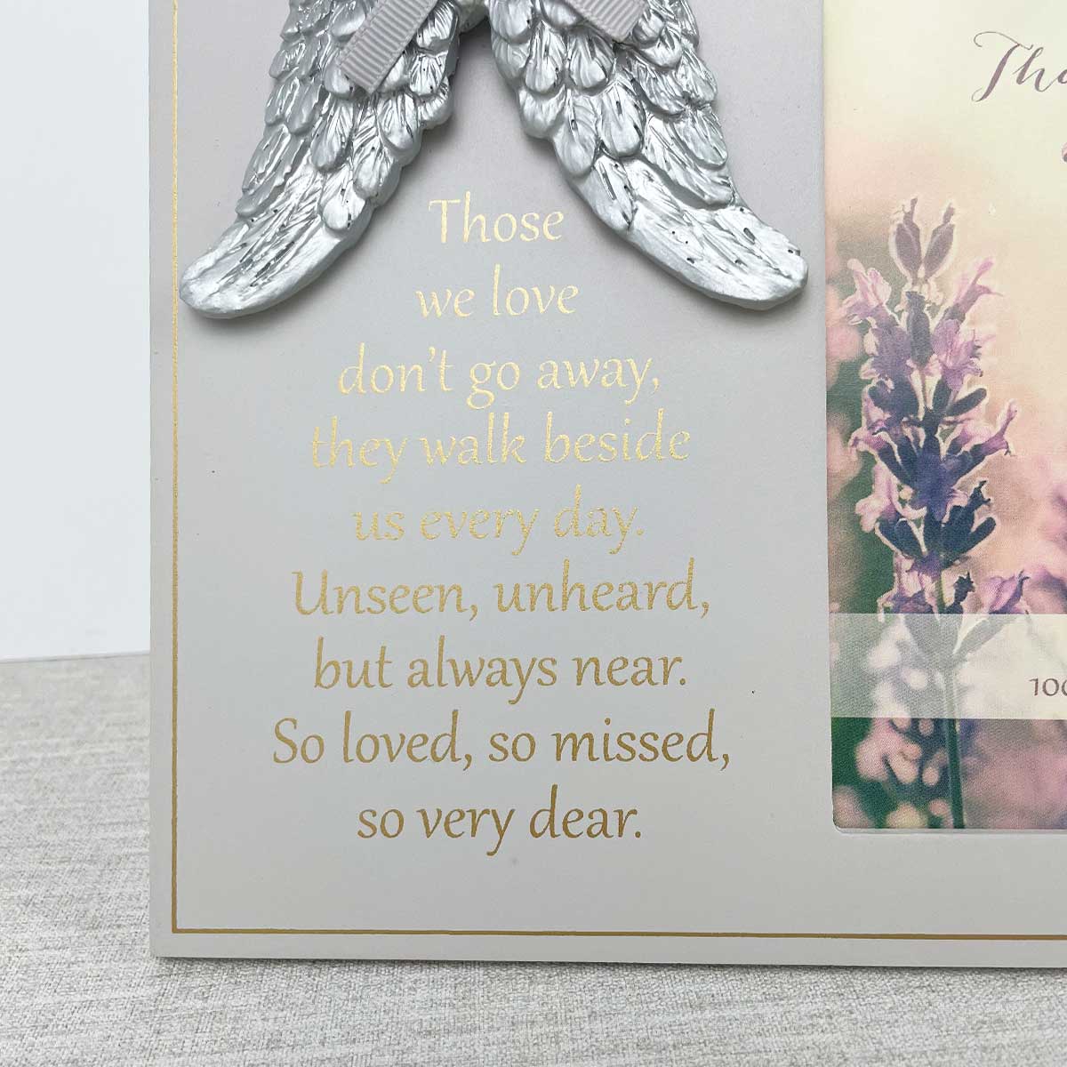 'Those We Love Don't Go Away' Angel Wings Photo Frame