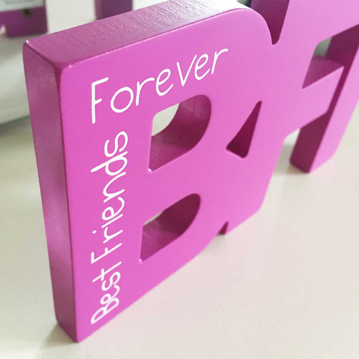 Best Friends Forever Freestanding Pink Sign