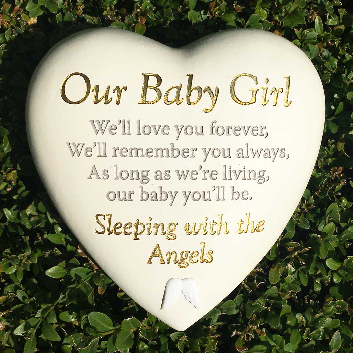 Thoughts of you Grave Marker Memorial Heart- Our Baby Girl