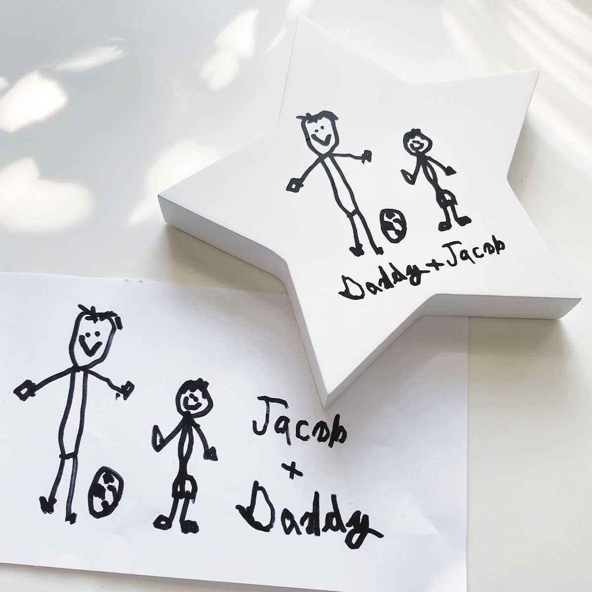 Your Child's Drawing Wooden Freestanding Star