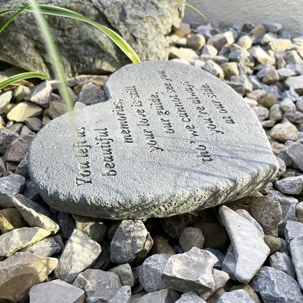 'You Left Us Beautiful Memories' Outdoor Memorial Stone