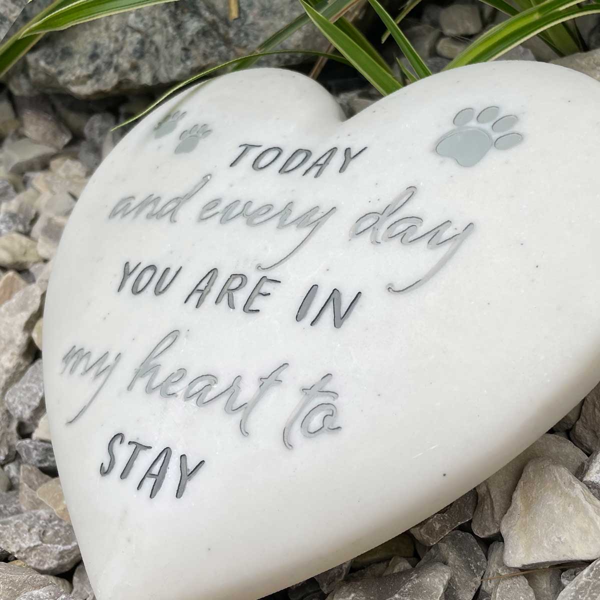 Heart Shaped Pet Memorial Stone