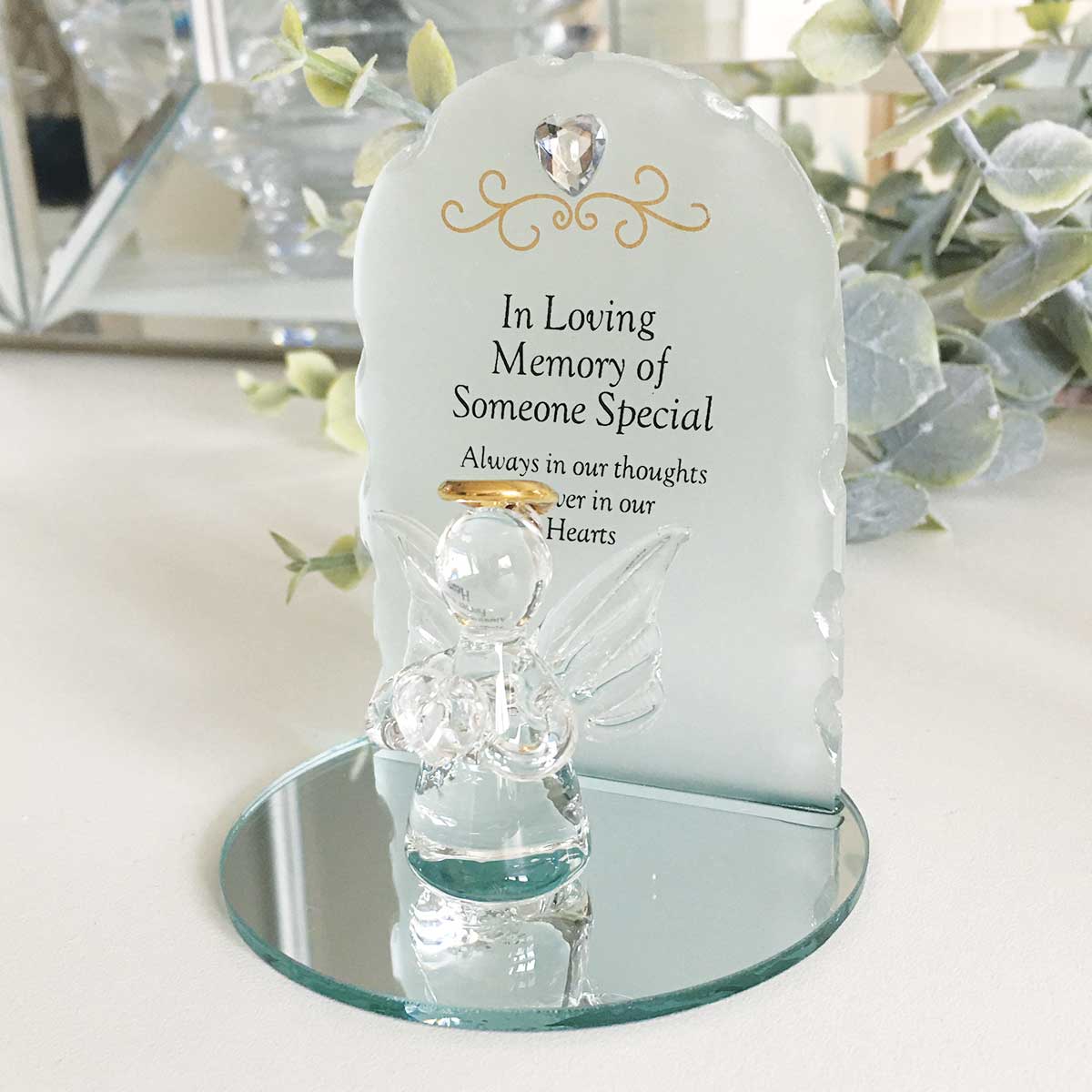 In Loving Memory Of Someone Special Glass Angel Ornament