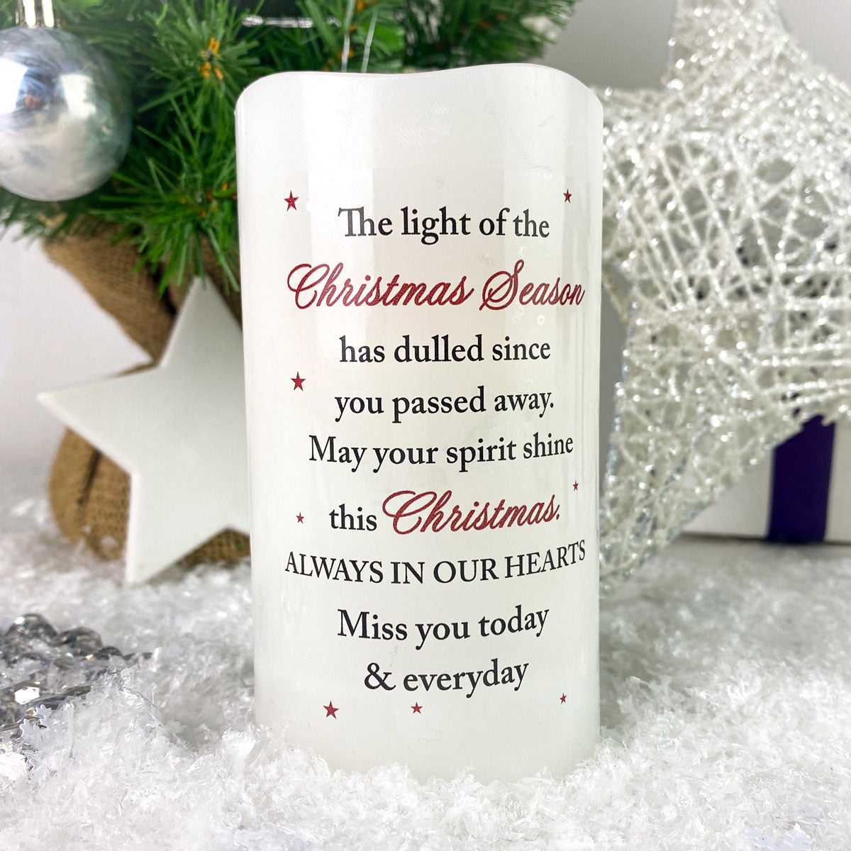 Christmas Season Memorial LED Candle