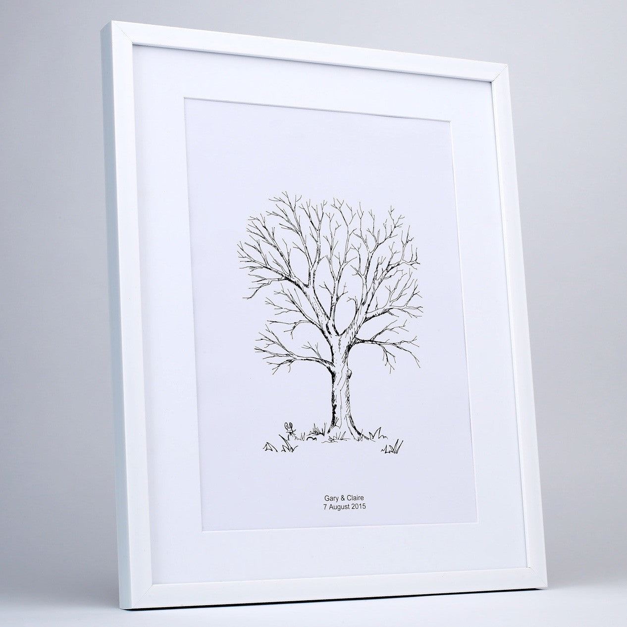 Personalised Fingerprint Tree, Hand Drawn Sketch