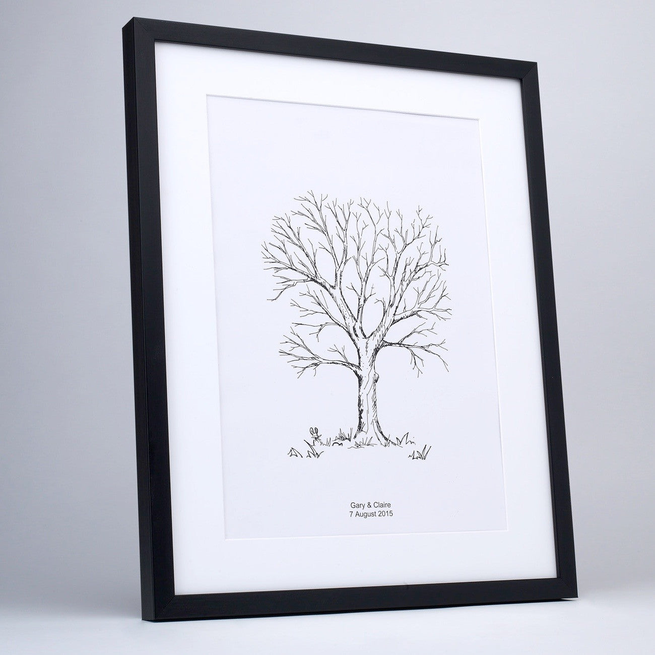 Personalised Fingerprint Tree, Hand Drawn Sketch