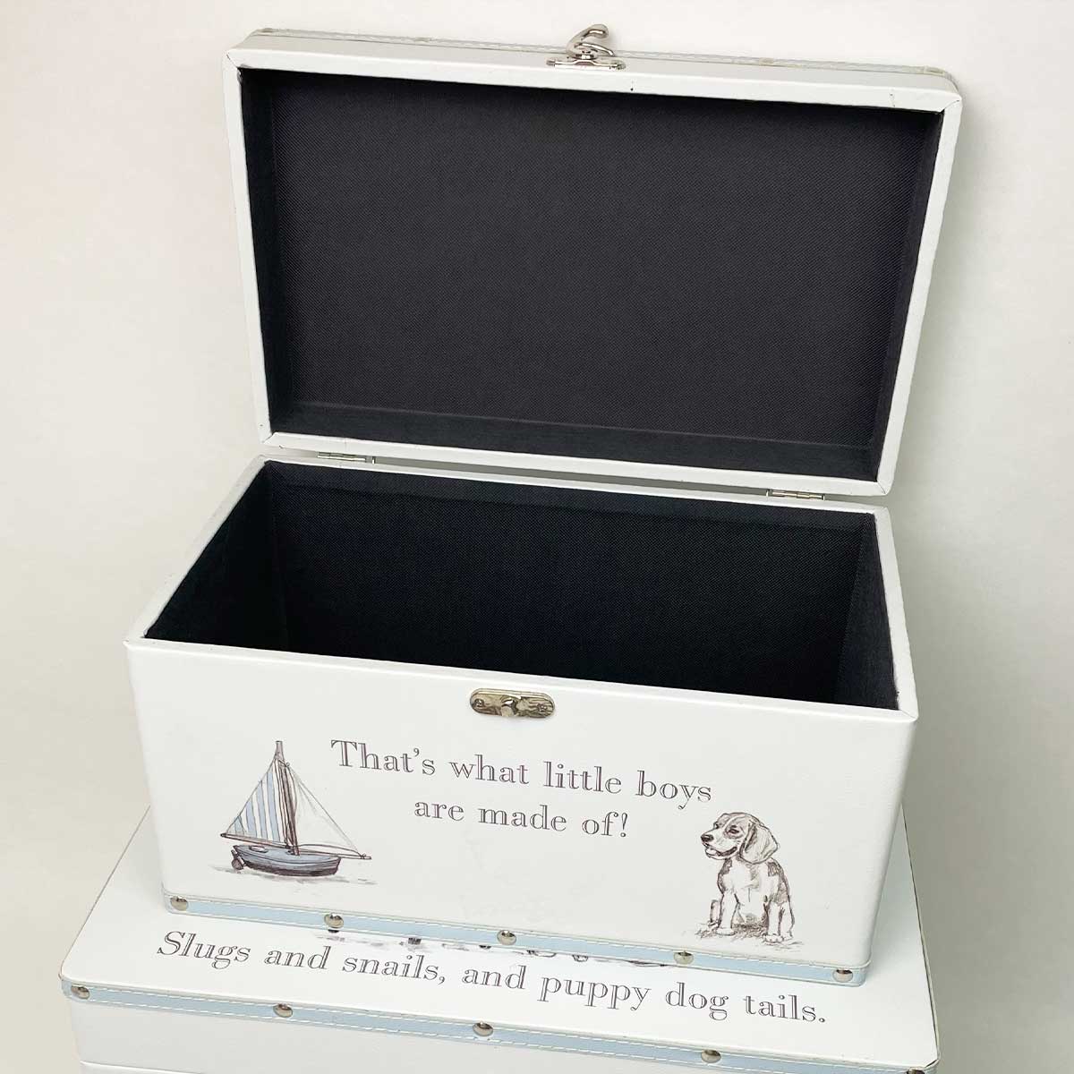 2 Large Keepsake Boxes, 'That's what little boys are made of?'