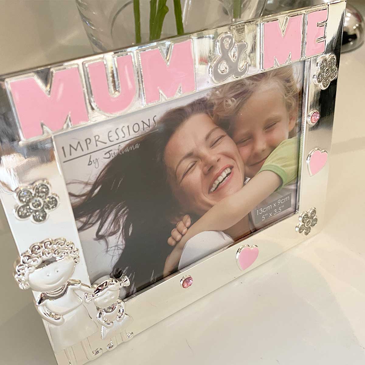 'Mum & Me' Photo Frame, Silver Plated