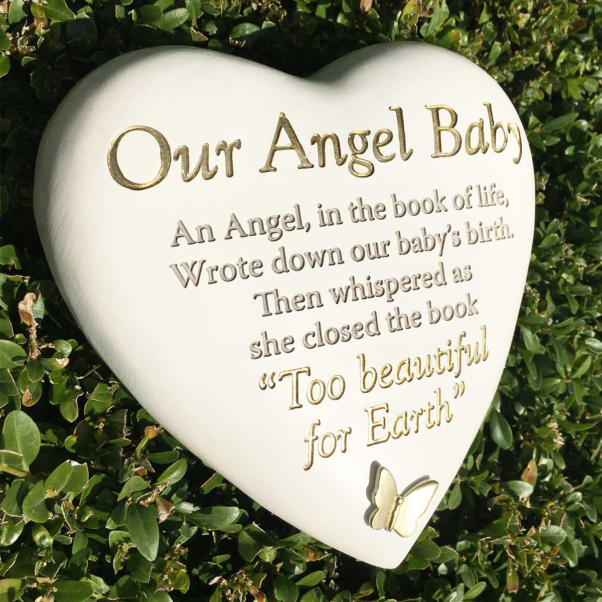 Thoughts of you Grave Marker Memorial Heart- Our Angel Baby