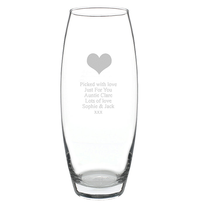 Personalised Heart Bullet Vase