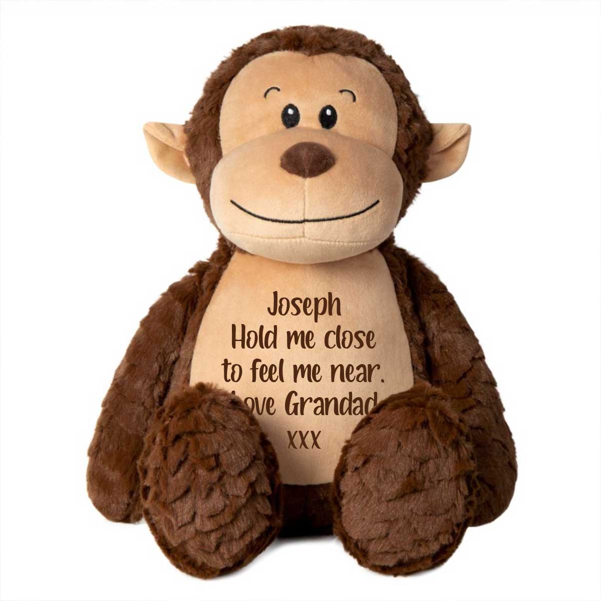 Personalised Ashes Keepsake Memory Monkey