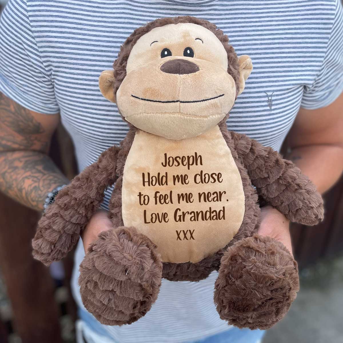 Personalised Ashes Keepsake Memory Monkey