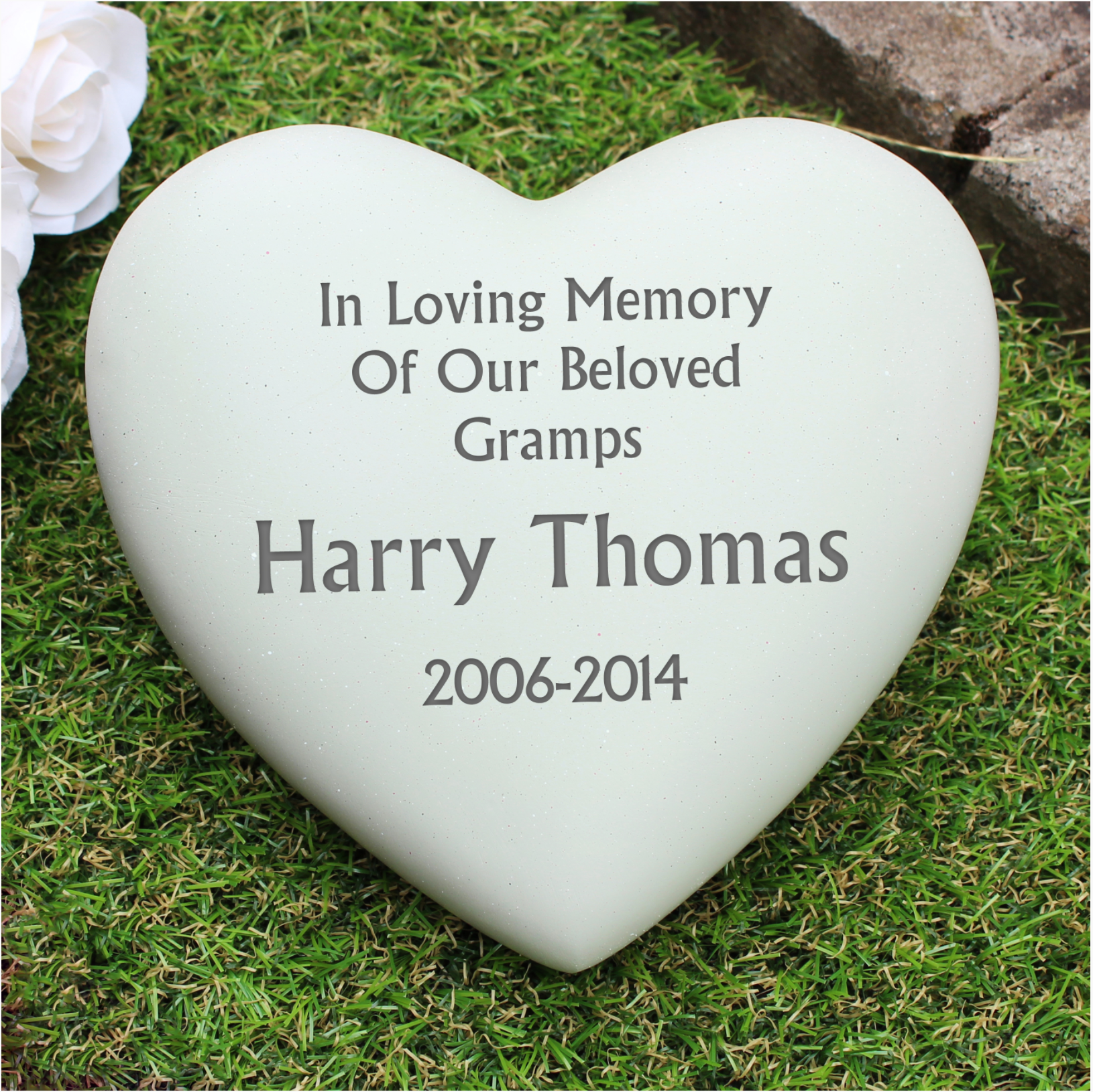 Personalise your Graveside Heart Memorial