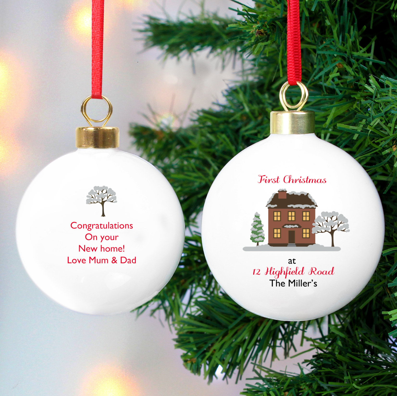 Personalised First Christmas In Our House Bauble