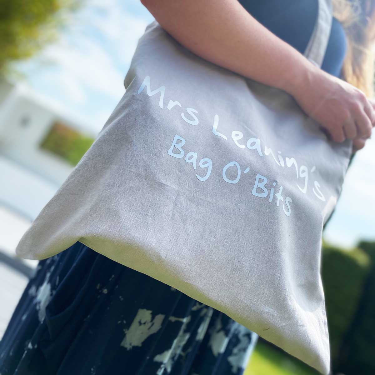 Teacher Tote Bag Black and Grey