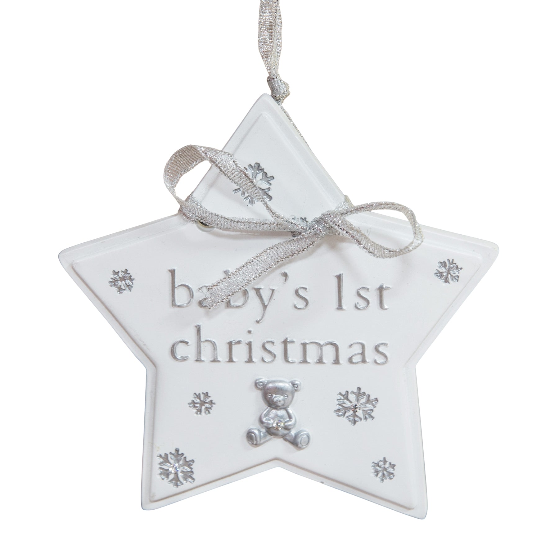 Bambino Star Shaped Resin Plaque 1st Christmas