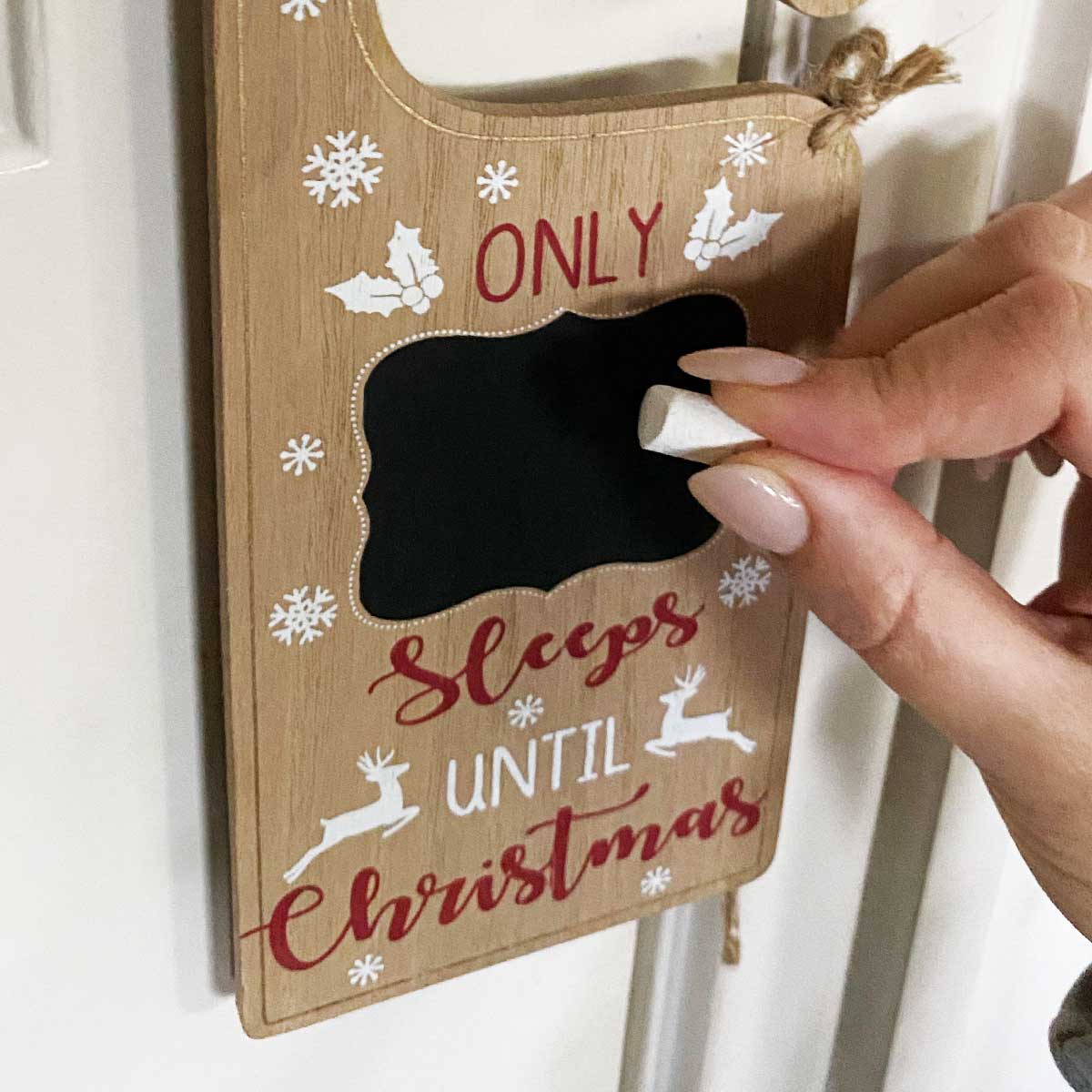 Wooden Christmas Countdown Door Hanger