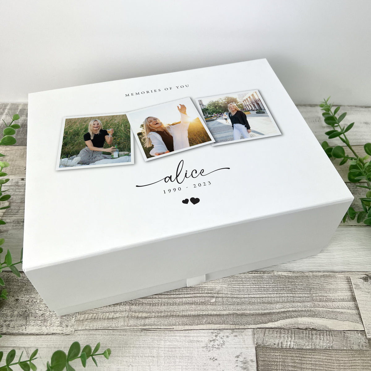 Personalised Memorial Photo Keepsake Memory Box