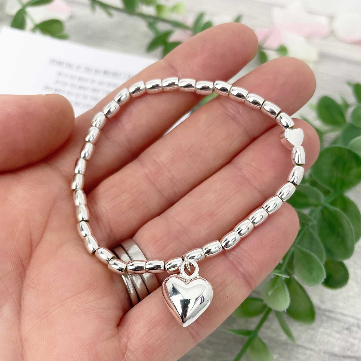 Thinking of You On Mother's Day Heart Charm Bracelet