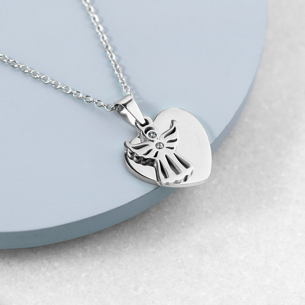 Personalised Guardian Angel Necklace