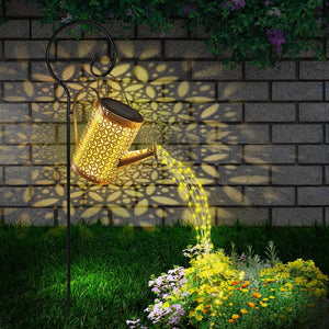 Solar Watering Can with Cascading Light Water Can Solar Lights Garden Decorative Solar Waterfall Lights Waterproof Hanging Light - Gadgethavetohaveit - Solar Light Strips