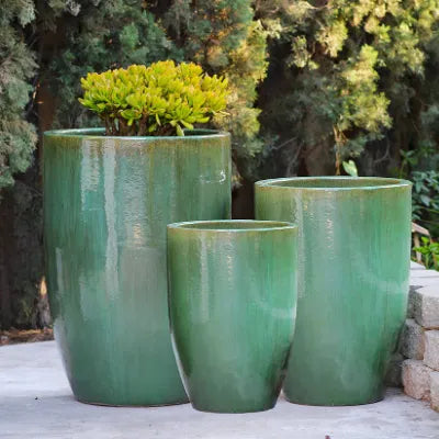 Mid Height Barrel Planter - Set of 3