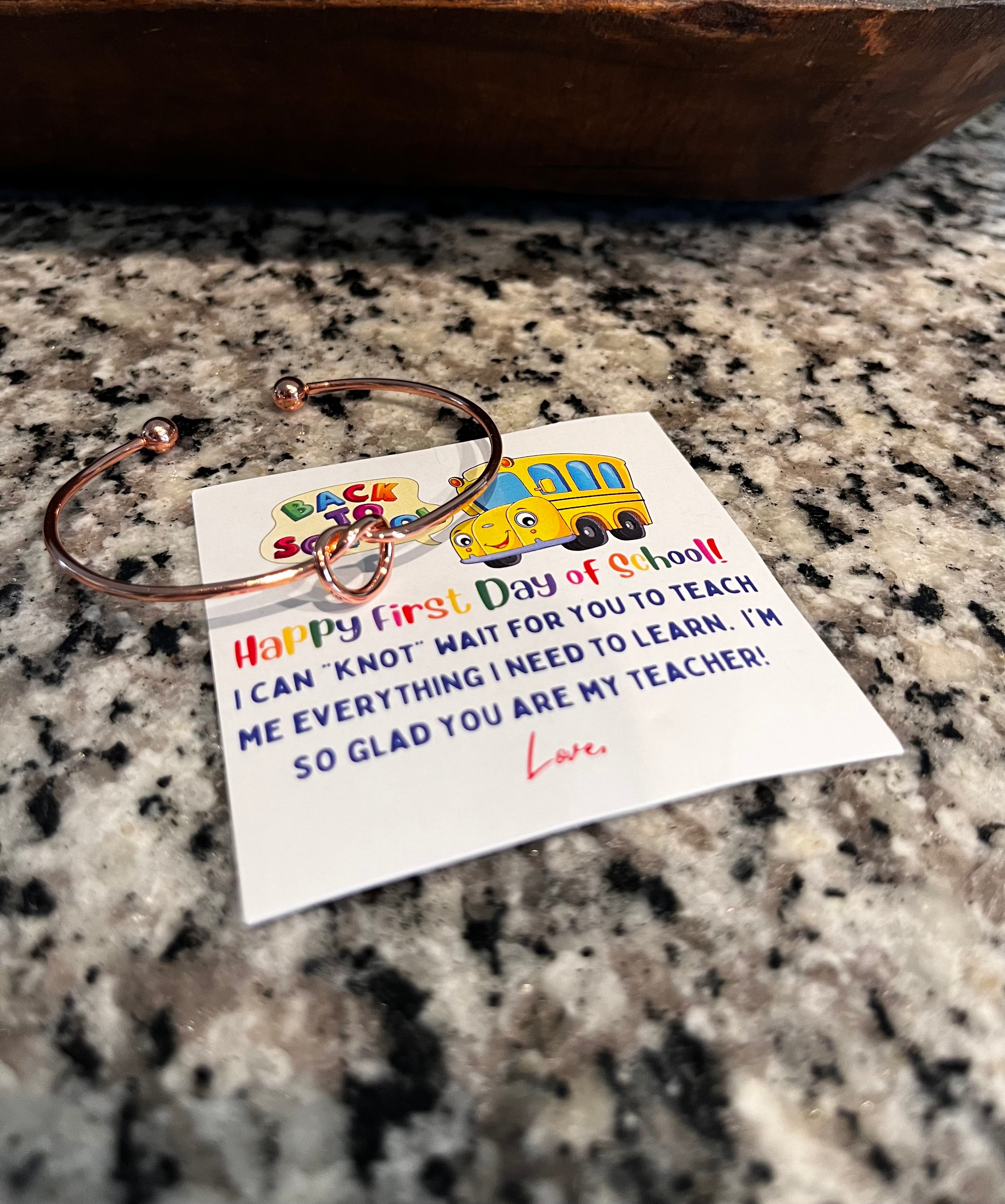 First Day of School Bracelet