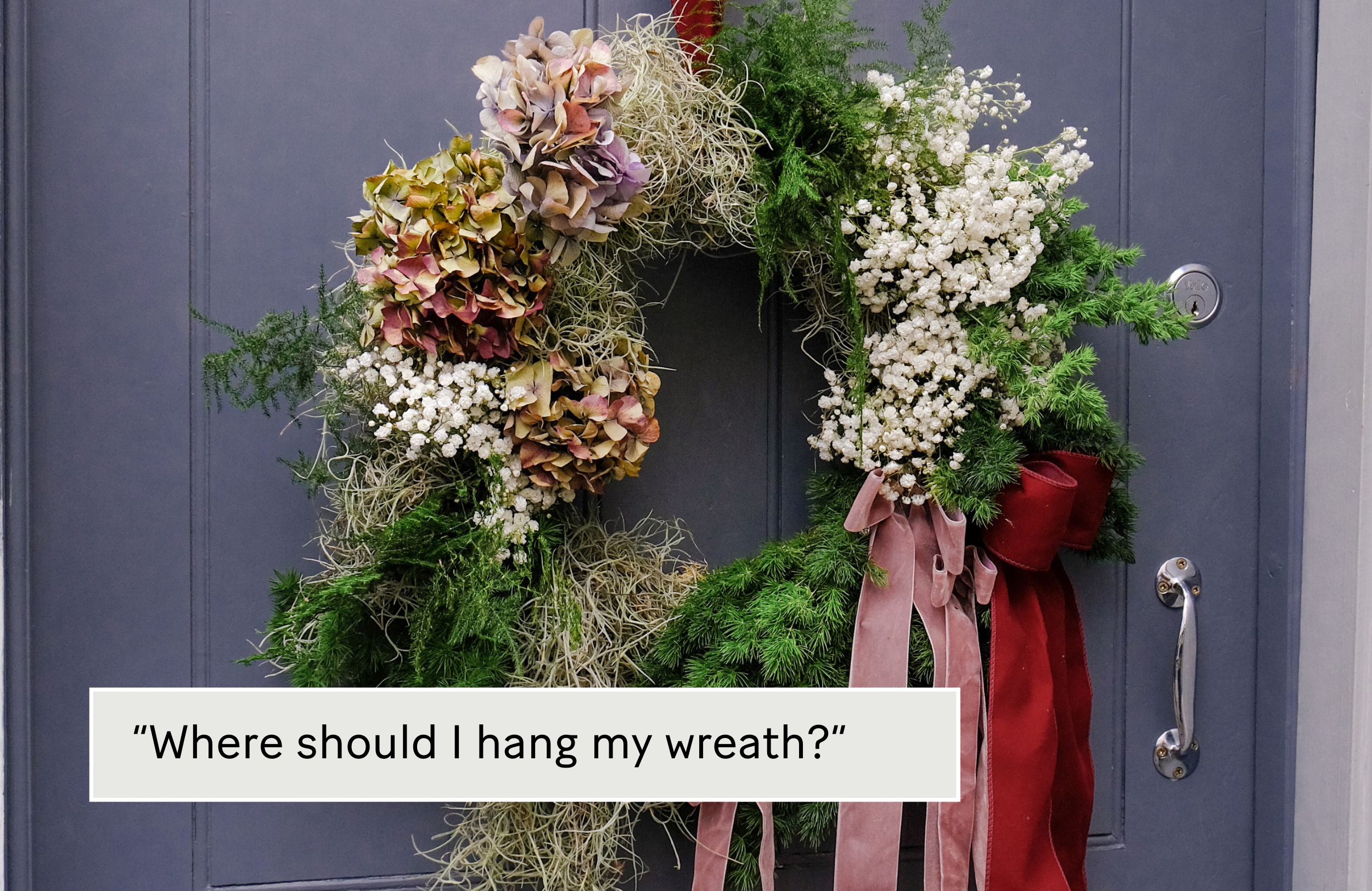 where to hang your fresh christmas wreath