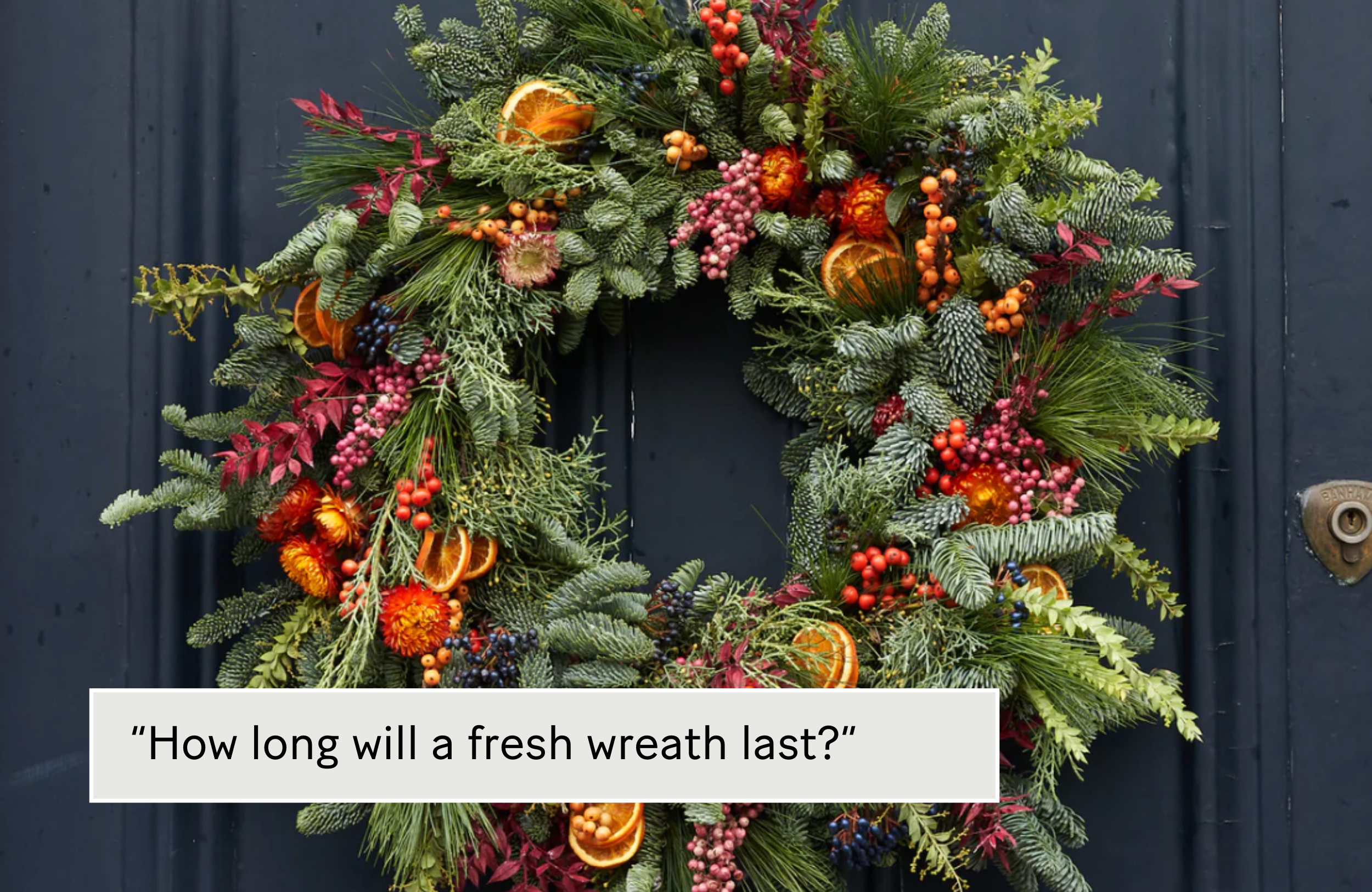 how long will a fresh christmas wreath last outdoors or indoors