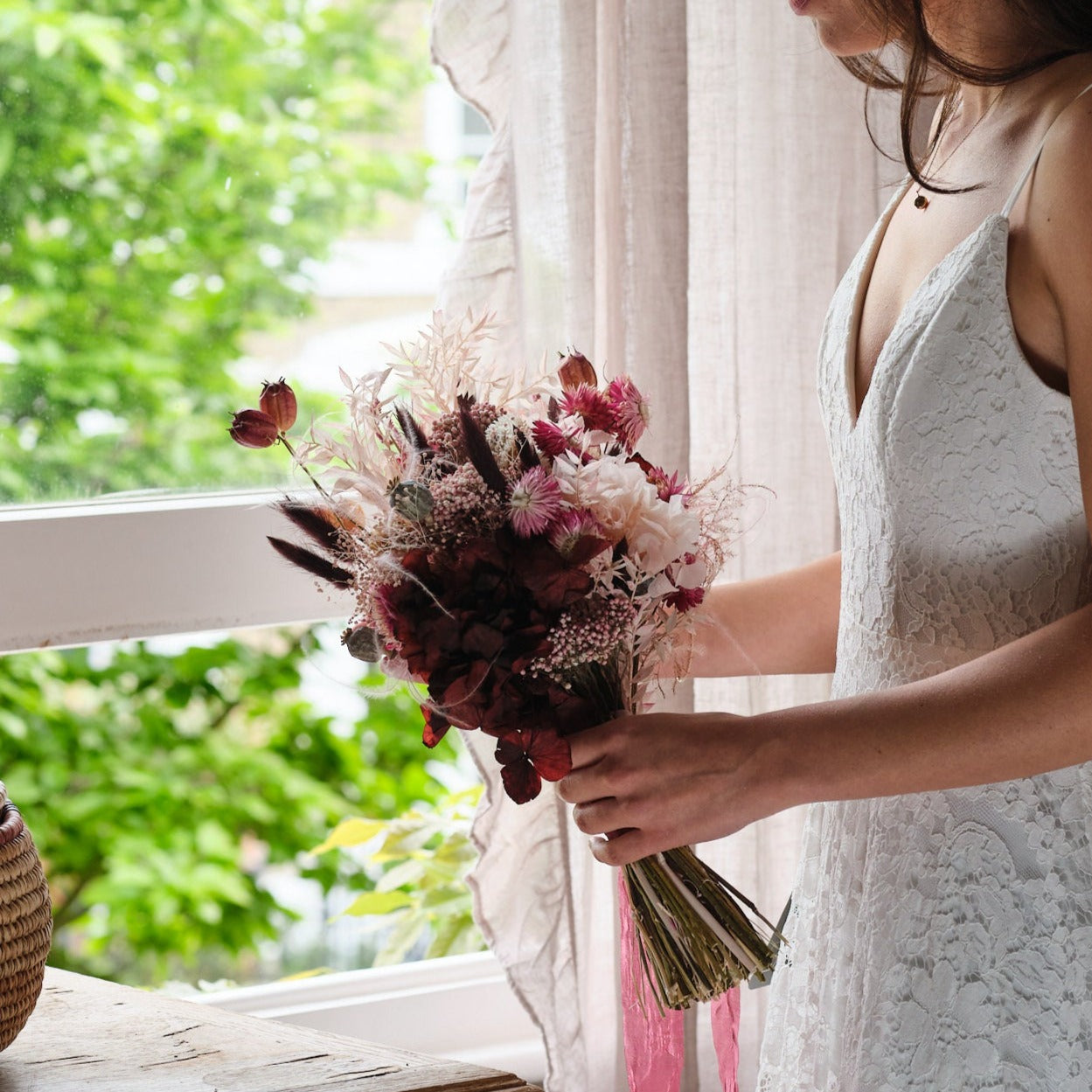 Natural Dried Flowers Large Wedding Bouquet Buttonholes 