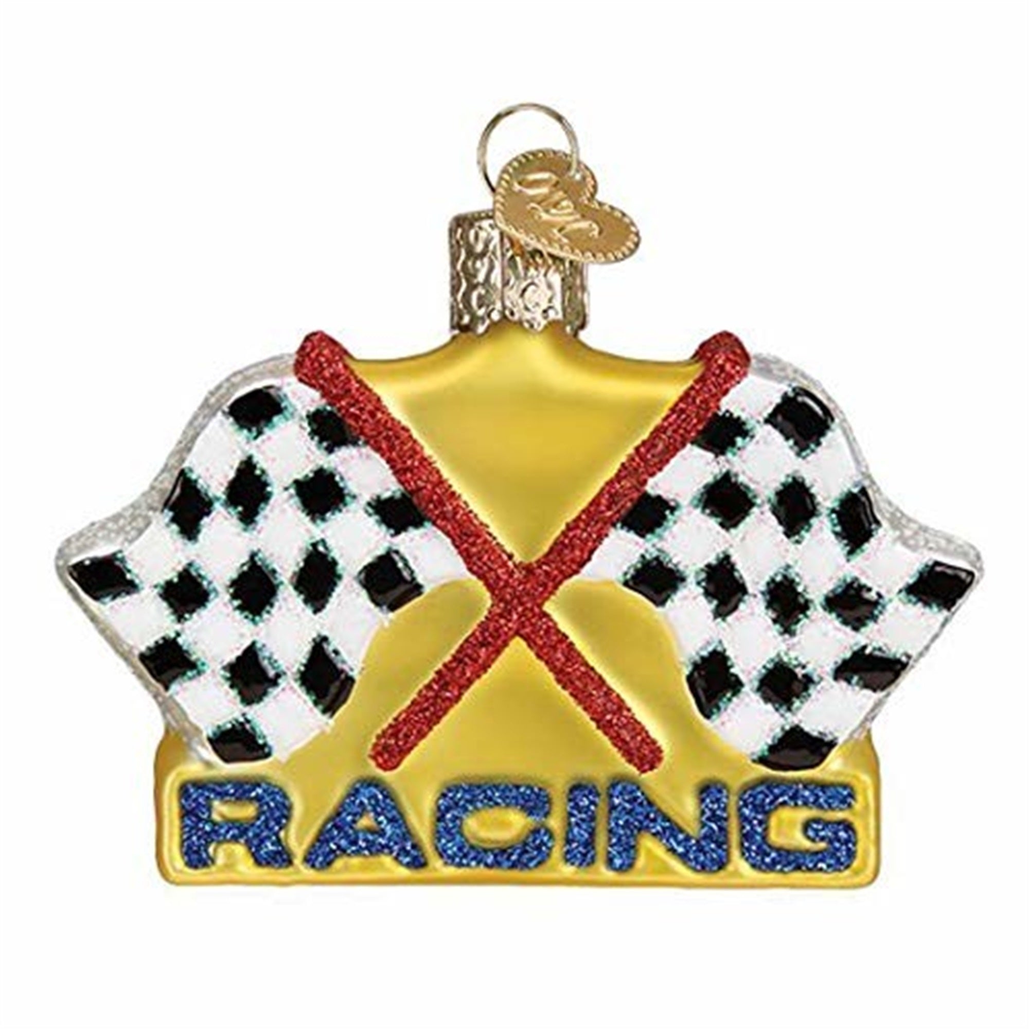 Old World Christmas Glass Blown Racing Sports Car Ornament, 4