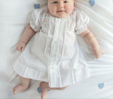 Feltman Brothers Baby Girls White Lace Smocked Bishop Daygown Dress Newborn