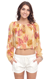 Daydream Of The Shoulder Bell Sleeve Crop Top