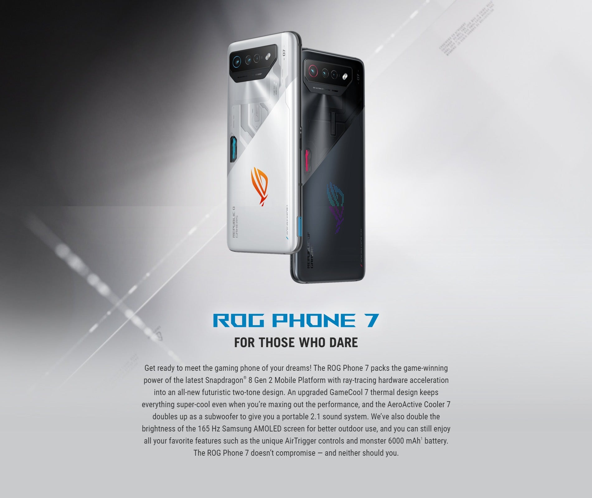 ASUS ROG Phone 7 (12GB RAM+256GB ROM) Storm White – PC Express