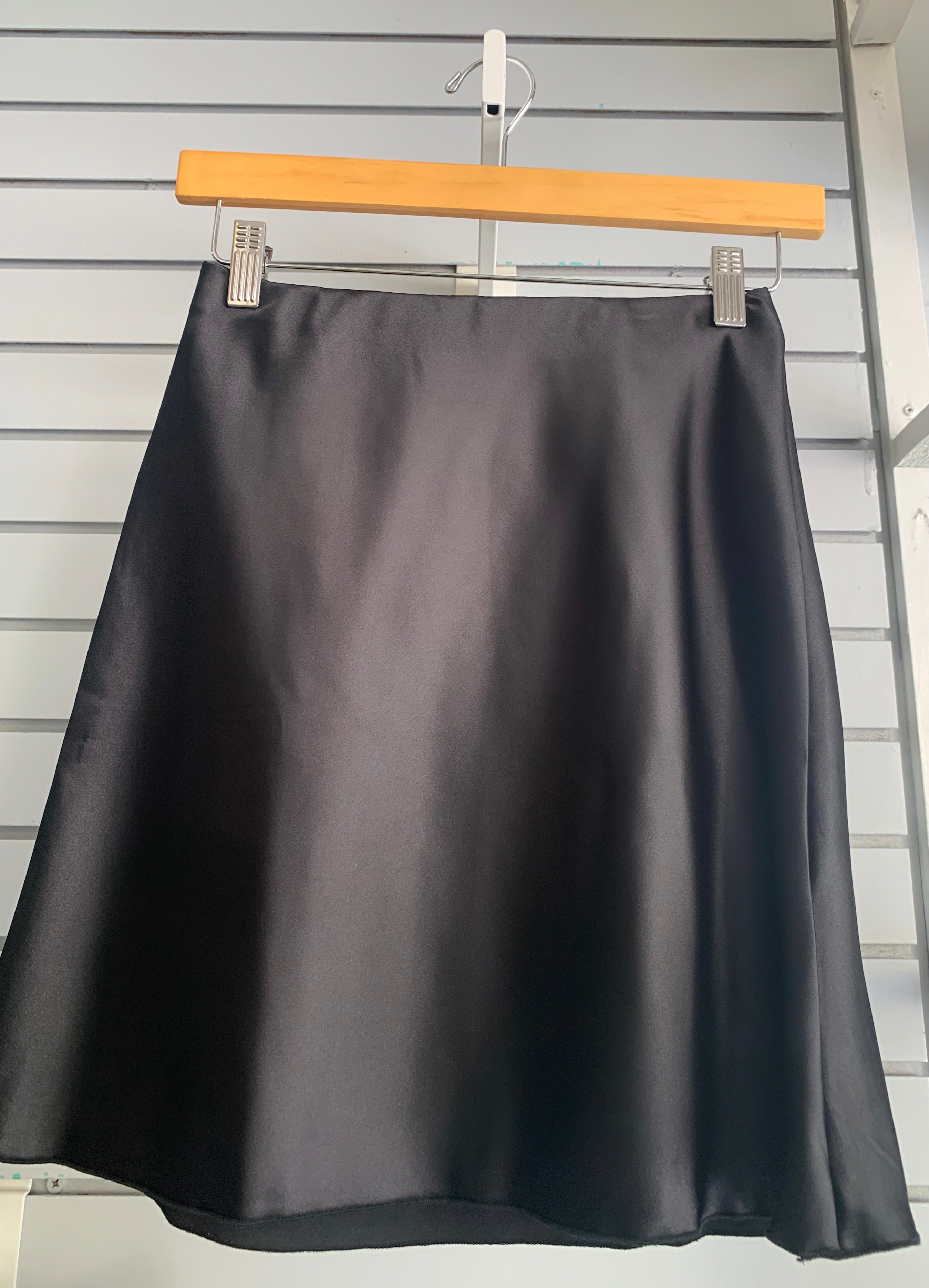 Satin Flare Mini Skirt