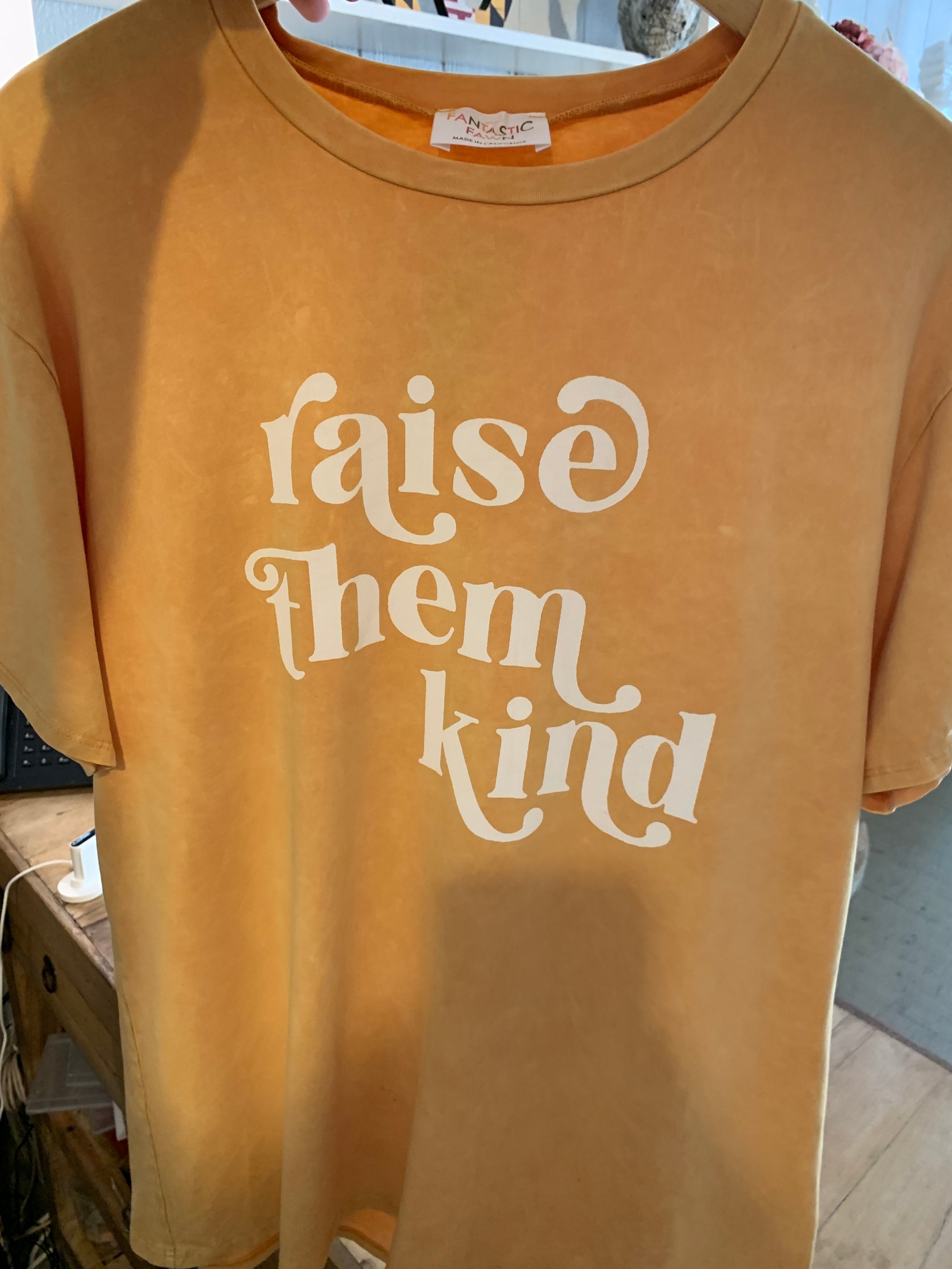 Raise Them Kind Tee (Mustard)