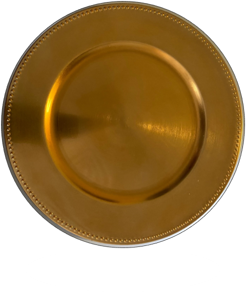 Richland Beaded Charger Plate 13" Gold Set of 24