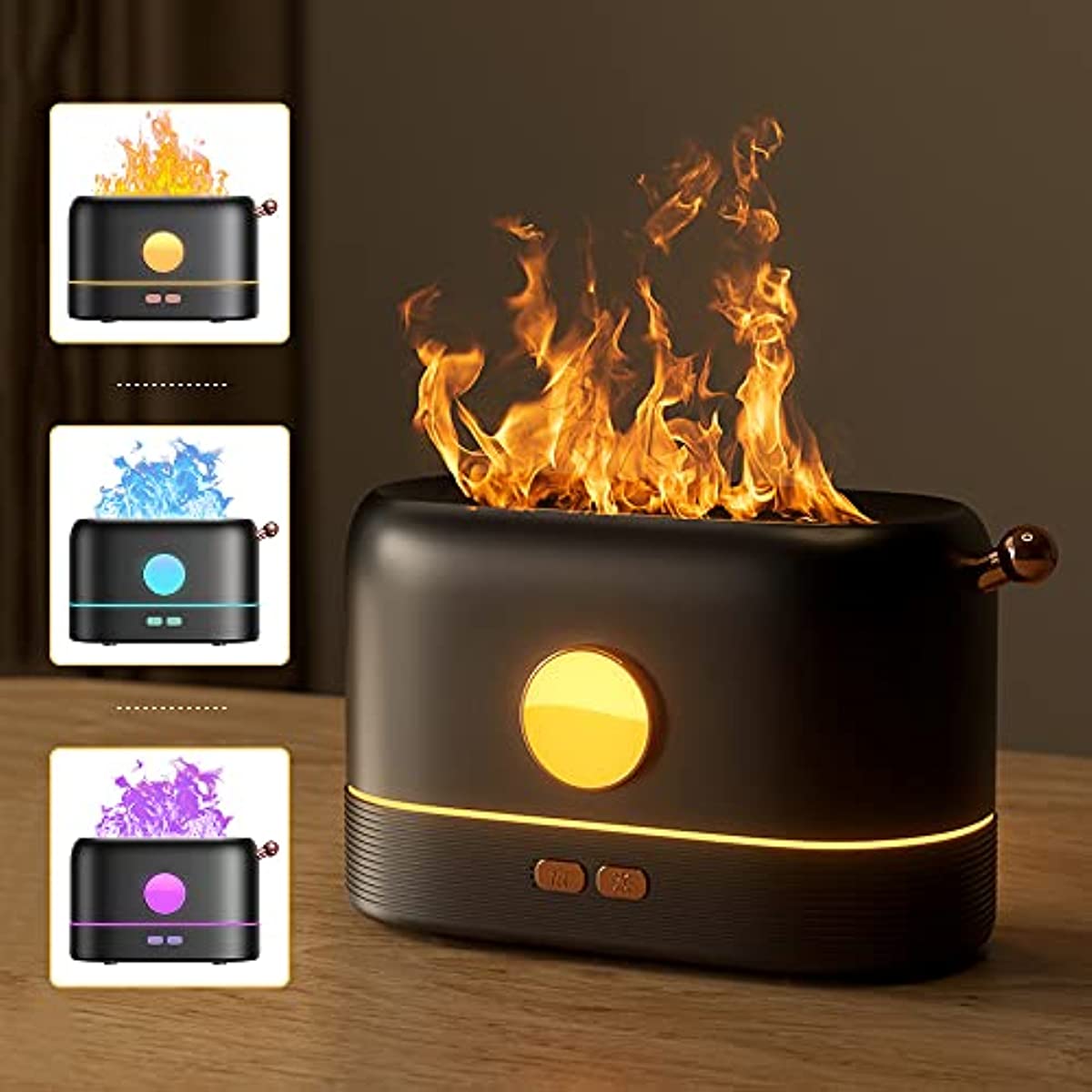 Flame Air Humidifier Essential Oil Diffuser Aroma Ultrasonic Mist Maker Aromatherapy Humidifiers Diffusers Fragrance Home Car