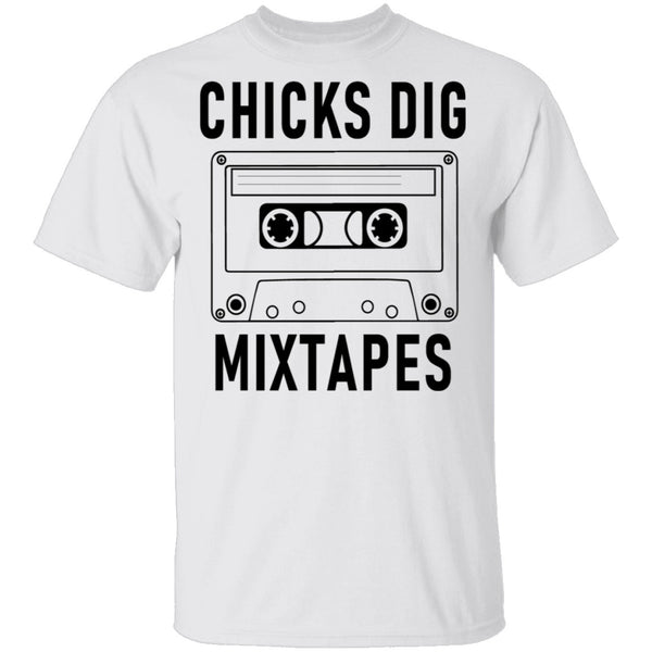 Chicks Dig Mixtapes T-Shirt CustomCat