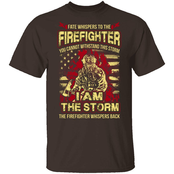 Firefighter Storm T-Shirt CustomCat