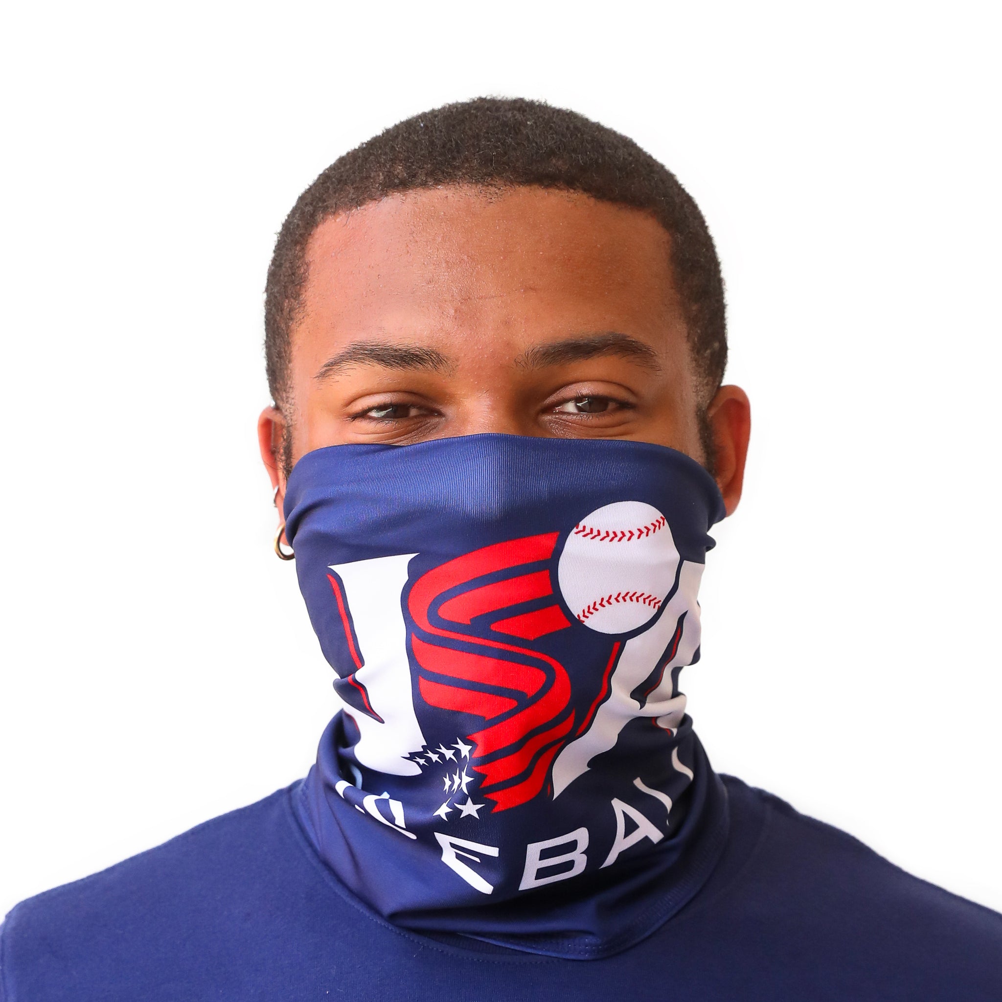 Traditional Logo Neck Buff USA Baseball Shop